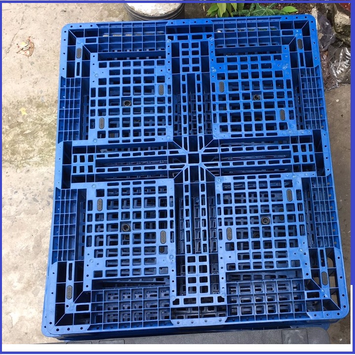 Pallet nhựa cũ 1200x1000x150 xanh dương