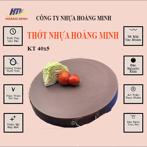 Thớt Nhựa Màu 40cm dày 5cm