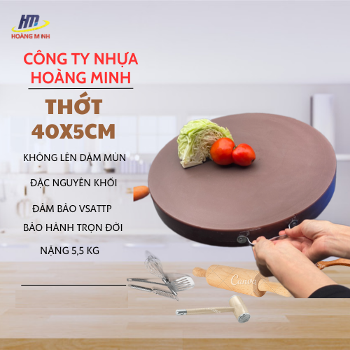 Thớt Nhựa Màu 40cm dày 5cm