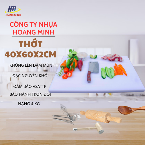Thớt nhựa khổ to 40x60x2cm