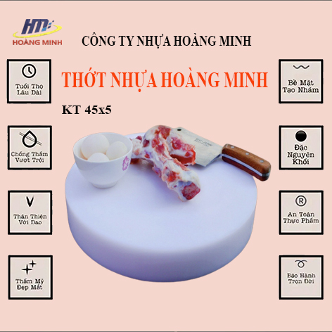 Thớt tròn 45cm dày 5cm