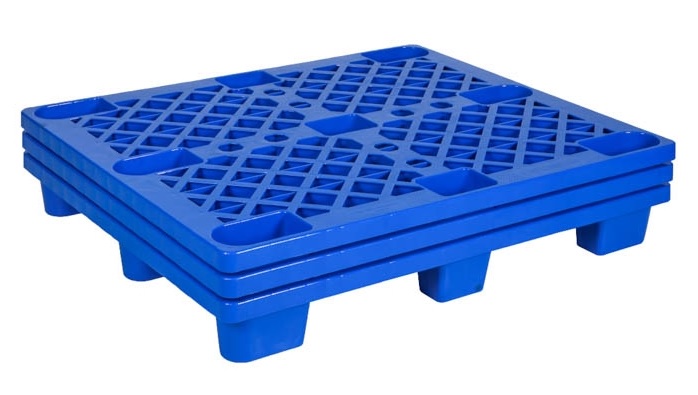 Pallet nhựa chân cốc xanh dương