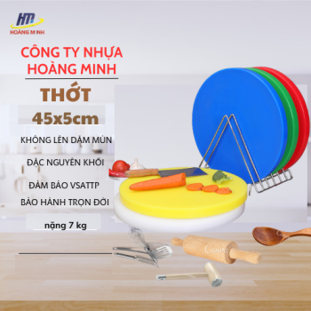 Thớt tròn 45cm dày 5cm